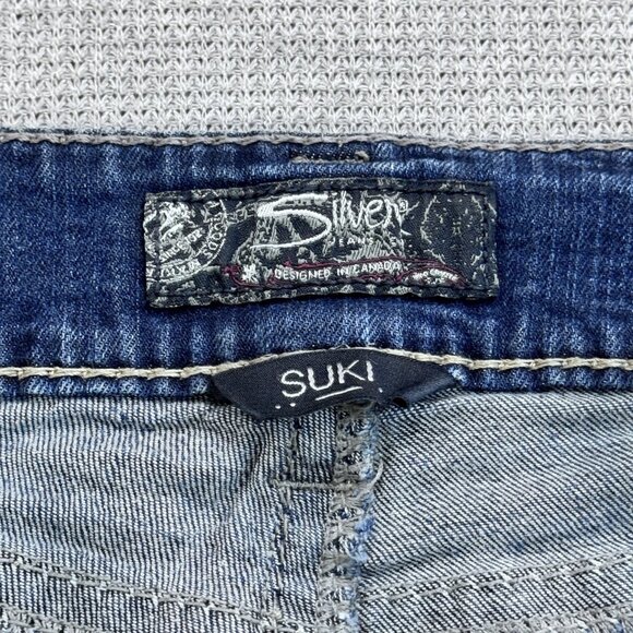 Silver Womens Size W31/L33 Blue Suki Mid Rise Slim Boot Jeans Super Stretch - Picture 6 of 14